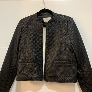 Zara Black Quilted Leather Jacket